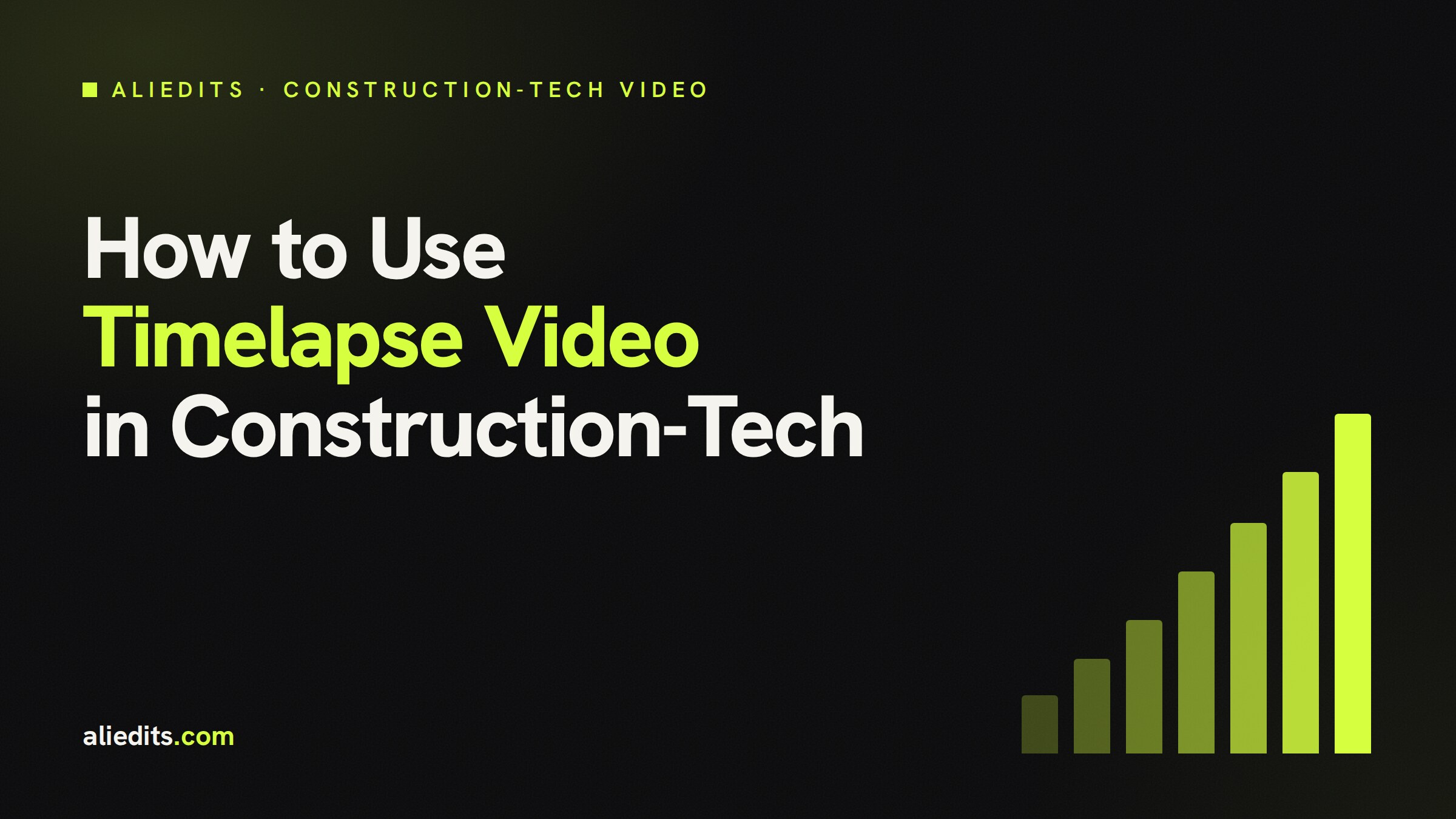 Rising bars illustrating construction progress captured by timelapse video for construction-tech companies
